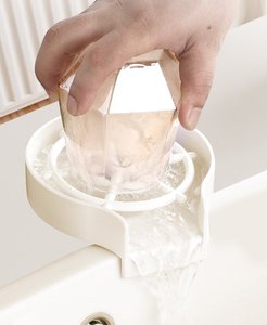 Évier de cuisine sous plan en acier inoxydable nano blanc crème avec rince-verre, évier de bar moderne blanc mat à cuve unique de petite taille - Product Image 6