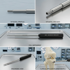Destornillador para tornillos ACL de artroscopia, instrumento quirúrgico ortopédico manual Clase II para aplicación en rodilla, ARTHROMET HEALTH CARE, 5 años - Product Image 4