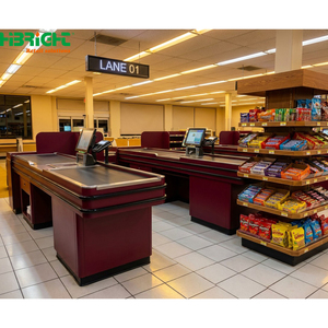 Comptoir de caisse multifonctionnel pour supermarché, terminal de point de vente, bureau de caisse, table de paiement en libre-service pour magasin - Product Image 3
