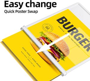 A4 Desktop Rechargeable Backlit Poster Frame LED <b>Advertising</b> <b>light</b> <b>box</b> Menu Sign Holder for Restaurants Bars Hotels Stores - Product Image 3