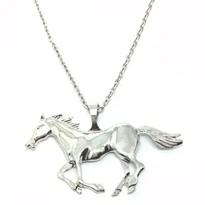 Carino Cavallo Pendenti di Collana di Modo Della Collana Della Catena Per Le Donne Da Sposa D'epoca Animale Dei Monili