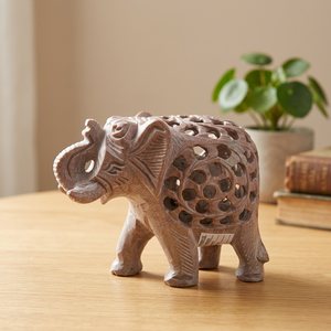 Soap Stone <b>Elephants</b> Shaped Decorative Object - Product Image 2