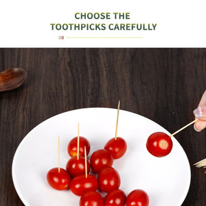 FANNEST <span class=keywords><strong>Cure</strong></span>-dents en bambou double tête jetables haut de gamme, boîte portable de 6 cm, lot en vrac pour fruits - Product Image 3