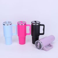 Tasse en acier inoxydable de grande capacité de 40oz avec poignée en paille pour le sport gobelet d'eau avec logo personnalisé vente à chaud pour l'été