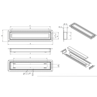 Rejilla de Ventilación Plana Oculta de Metal para Empotrar en Pared, Salida de Aire para Aire Acondicionado Central HVAC
