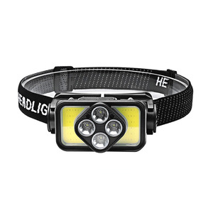 Headlamp Led Rechargeable Type C <b>Battery</b> 1200 MAh White <b>Light</b> Outdoor Fishing Running COB Floodlighting - Product Image 5