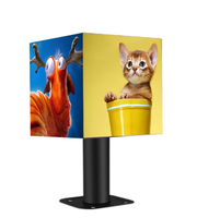 YAKE magico led cubo 4/5 i lati del display per negozi esterni interni display pubblicitario appeso montato in piedi per installazione led cubo