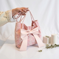 Nouveau Sac à Bandoulière en Velours Côtelé pour Femme avec Grand Nœud, Sac à Main Grande Capacité à Motif Nœud Mignon pour Dames et Filles, Vente en Gros