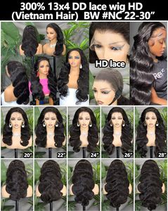 Perruques Body Wave en Cheveux Humains Densité 300, Vente en Gros par Fournisseur, Perruque Naturelle en Cheveux Bruts DH Lace Front 13x4 Double Draw pour Femmes Noires - Product Image 6