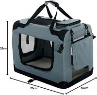 Boîte de transport pliable à 3 portes pour animaux de compagnie, intérieur et extérieur, caisse de voyage souple pour plusieurs sites.