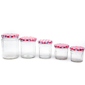 برطمانات زجاجية مستديرة شفافة 180مل مع غطاء لصب سعة 6 أونصات رخيصة الثمن - Product Image 1