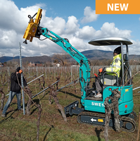 Mini-excavatrice sur chenilles de marque chinoise renommée SWE18UF avec une capacité de godet de 0,04 m³ en stock à vendre