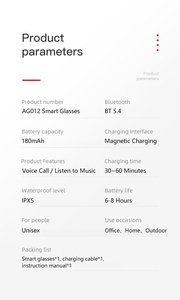 Lunettes intelligentes AI avancées Traduction en temps réel et <span class=keywords><strong>casque</strong></span> de <span class=keywords><strong>réalité</strong></span> <span class=keywords><strong>augmentée</strong></span> - Product Image 6