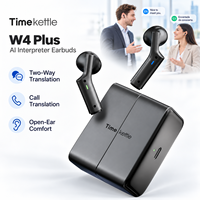 Timekettle W4 PLUS AI Interpreter Translation Earbuds Penerjemah Cerdas Dua Arah Simultan Perangkat Headset Penerjemah untuk Perjalanan dan Pertemuan
