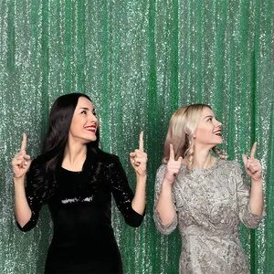 Wedding Photo Booth Background Mint Green Sequin Backdrop Party Decor Sequin Curtains Drape Panels