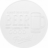 Plaque Métallique Gaufrée Vintage « Bonne Bière entre Amis, Vive le Pub Rustique » – Décoration Murale pour Pub, Personnalisable, Fournisseur Direct d'Usine OEM