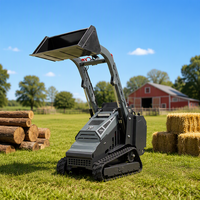Mesin Diesel Kubota 25Hp yang Disetujui EPA untuk Pekerjaan Kebun dan Pertanian, Dilengkapi Track Loader, Bucket Hidrolik, dan Quick Hitch Attachment