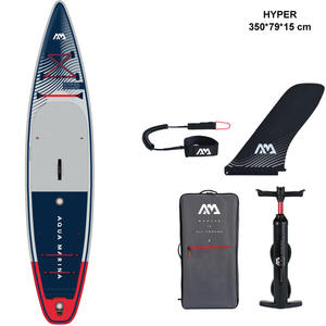 لوح تجديف قابل للنفخ AQUA MARINA HYPER مقاس 350*79*15 سم بسعة 370 لتر وحمولة قصوى 180 كجم مع غرفتين هوائيتين للاستخدام في البحيرات والأنهار - Product Image 2