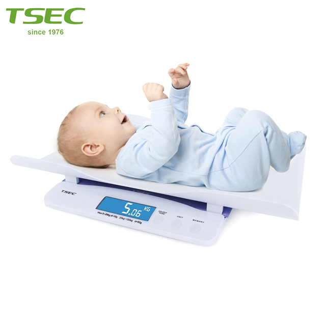 TSEC Digital Baby & Mother Weight Scale with Lid LED Display Rectangle Design Battery Powered 50kg Capacity