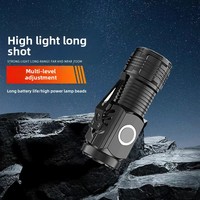 Lampe torche LED tactique multifonctionnelle de camping miniature portable en plastique Howlighting, rechargeable par USB