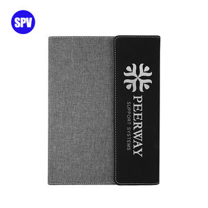 Portefeuille en similicuir A5 personnalisé pour entreprise, avec emplacements pour cartes de crédit, porte-stylo, gravure au laser, en cuir PU - Product Image 3