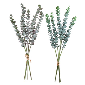 5 Steli <span class=keywords><strong>di</strong></span> Foglie <span class=keywords><strong>di</strong></span> Eucalipto Artificiali Annodate a Mano, Fiori in <span class=keywords><strong>Plastica</strong></span> 30-100cm per Decorazioni Interne - Product Image 5