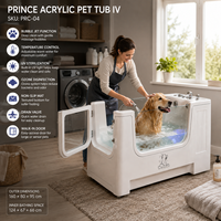 Station de lavage pour chien DPbathe avec système d'eau chauffée pour une utilisation toute l'année dans la baignoire de toilettage pour chien
