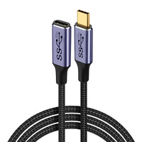 Kabel Ekstensi Tipe C Adaptor Tipe C Pria/Wanita Pria-ke-Pria Pencerminan Layar USB 3.2 Gen2 20 Gbps Transfer Data Kecepatan Tinggi