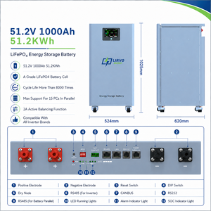 Batería de Litio Lithtech de 51.2v 1000ah, Batería de Litio <span class=keywords><strong>Bslbatt</strong></span> de 51.2v, Batería de Litio Lifepo4 de 51.2v para ESS - Product Image 2
