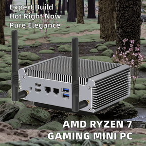 Không Quạt AMD ry-zen 7 Mini PC 7730u 5800u Máy tính chơi game với win11 Dual Lan tường lửa & wifi6 2 * HD-MI2.0 NVMe DDR4 Anh cắm - Product Image 2