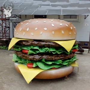 Statua in resina a grandezza naturale per esterni e interni per ristorante e <span class=keywords><strong>giardino</strong></span> in fibra di vetro Hamburger statua arte <span class=keywords><strong>mare</strong></span> per la decorazione artigianale - Product Image 2