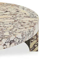 Décoration d'intérieur, table basse ronde en marbre Calacatta Viola, style nordique moderne et luxueux