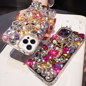 Funda de teléfono móvil con diseño de diamante rosa, carcasa trasera para <span class=keywords><strong>Iphone</strong></span> 11 pro max <span class=keywords><strong>12</strong></span>, Vivo, realme gt master edition - Product Image 5