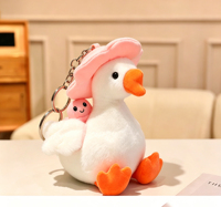 Adorables porte-clés en peluche de coton - Adorables figurines d'animaux douces et moelleuses, logo et couleur personnalisés pour sacs, clés ou cadeaux