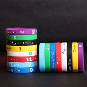 Bracelet de sport en silicone imperméable personnalisé pour les fans de basketball - Bracelet élégant et durable avec impression sérigraphique - Product Image 2