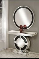 Armoire console en cristal avec miroir, prix d'usine, nouvelle collection