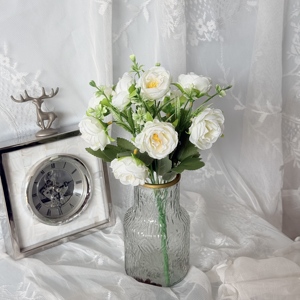 Ramo de Peonías Artificiales Realistas Hechas a Mano, Flores Hermosas y Suaves, Decoración para Año Nuevo, Hogar, Fiesta, Boda - Product Image 6