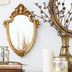 Miroir mural <span class=keywords><strong>suspendu</strong></span> <span class=keywords><strong>de</strong></span> style européen classique en résine ovale <span class=keywords><strong>de</strong></span> luxe pour la décoration <span class=keywords><strong>de</strong></span> la salle <span class=keywords><strong>de</strong></span> <span class=keywords><strong>bain</strong></span> <span class=keywords><strong>de</strong></span> mariage - Product Image 1