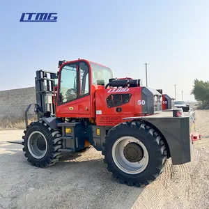 Rear Wheel Steering Rough Terrain Forklift With EPA Engine High Quality Off-road Forklift Outdoor Use New Terrain Forklift 5 Ton