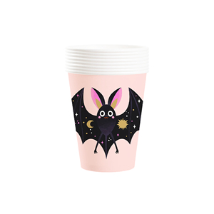 DAMAI - Vajilla Desechable Personalizada con Temática de Halloween, Platos, Servilletas y Vasos de Papel con Diseño de Murciélagos y Brujas, Juego de Vajilla para Fiestas - Product Image 5