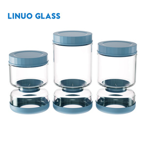 Glass Olive and <strong>Pickle</strong> Strainer <strong>Jar</strong> <strong>Pickle</strong> Container Airtight Food Storage Glass Hourglass <strong>Jar</strong> with Strainer Flip - Product Image 5