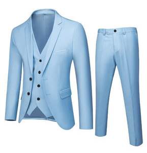 Costume homme simple et élégant pour affaires, <span class=keywords><strong>mariage</strong></span> ou cérémonie, coupe ajustée, trois pièces - Product Image 1