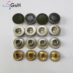 2023 newest products clothing hardware accessories brand logo custom spring snap buttons cloth button snap buttons metal