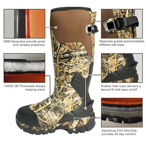 Tùy Chỉnh Camo Ấm Với 5Mm Cao Su Neoprene Bền Cao Su Săn Bắn Khởi Động Cho Ngoài Trời Câu Cá Vịt - Product Image 2