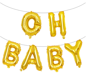 Jumeaux bébé douche décorations ensemble or Double problème bannière <span class=keywords><strong>OH</strong></span> bébés ballons maman à être ceinture pour bienvenue bébé fête fournitures - Product Image 3