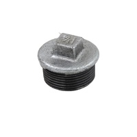 Bouchons de raccord de tuyau en fonte malléable perlé de BS \ NPT \ filetage DIN en taille 1 \ 2 pour les matériaux de bricolage et l'approvisionnement en gaz