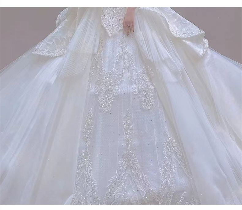 AL1328 Princess Wedding Dress 2025 New Bride Big Train Super Heavy