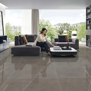Pietra Smoke 600x1200mm Polished Marble Look Porcelain Tiles Glossy Indoor <b>Floor</b> Wall Design - Product Image 6