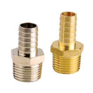 Brass Gas Hose Adapter 10mm Threaded Pagoda Head Connector Pneumatic Fittings - Product Image 1