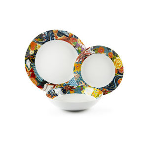 Set di Stoviglie Excelsa 18 Pezzi in Porcellana Rotonda Dipinta a Mano con Motivi Floreali Orientali Lavabile in Lavastoviglie per Feste - Product Image 2